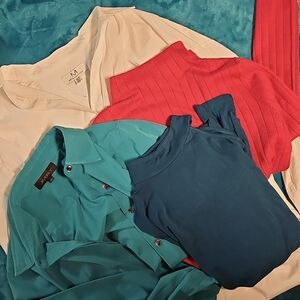 4 piece set. Size M. 2 blouses,  1 sweater & 1 shirt
